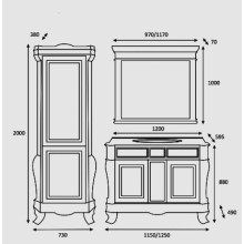 Мануэлла GOLD -  60 Пенал лев. бордовый ГЛЯНЕЦ/сусальное золото