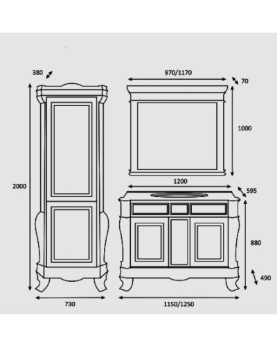 Мануэлла GOLD -  60 Пенал лев. бордовый ГЛЯНЕЦ/сусальное золото