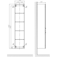 Пенал подвесной белый матовый L/R Velvex Estea ppEST.160-233
