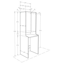 Пенал напольный белый глянец Акватон Лондри 1A260503LH010