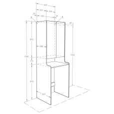 Пенал напольный белый глянец Акватон Лондри 1A260503LH010