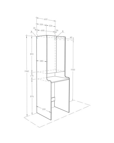 Пенал напольный белый глянец Акватон Лондри 1A260503LH010