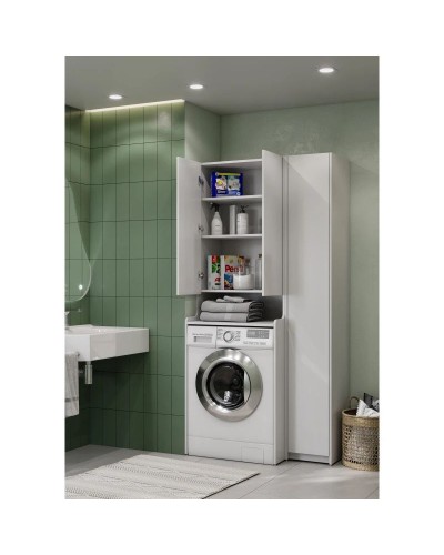 Пенал напольный белый глянец Акватон Лондри 1A260503LH010