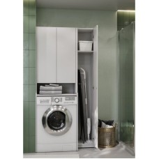 Пенал напольный белый глянец Акватон Лондри 1A260603LH010