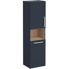 Пенал подвесной темно-синий матовый с бельевой корзиной L VitrA Root 68008