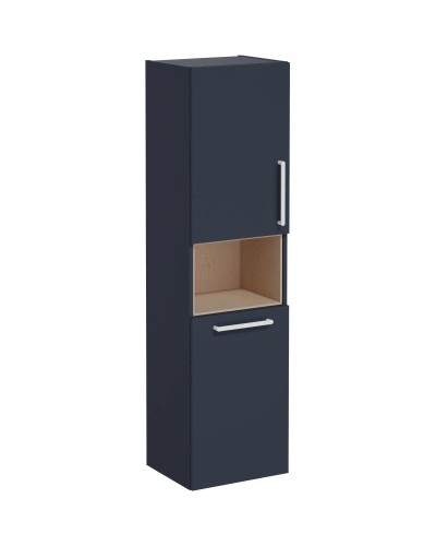 Пенал подвесной темно-синий матовый с бельевой корзиной L VitrA Root 68008