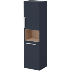 Пенал подвесной темно-синий матовый с бельевой корзиной R VitrA Root 68012