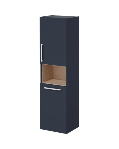 Пенал подвесной темно-синий матовый с бельевой корзиной R VitrA Root 68012