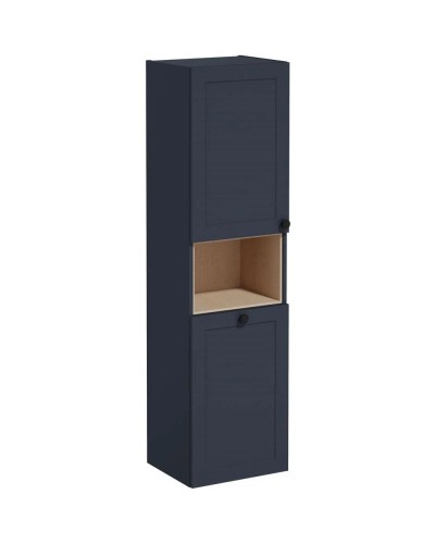 Пенал подвесной темно-синий матовый с бельевой корзиной L VitrA Root Classic 68522