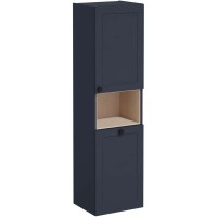 Пенал подвесной темно-синий матовый с бельевой корзиной R VitrA Root Classic 68529