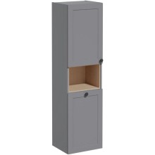 Пенал подвесной серый матовый с бельевой корзиной L VitrA Root Classic 68519