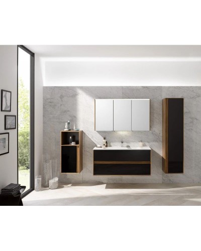 Пенал подвесной черный/сливовое дерево R VitrA Metropole 58203