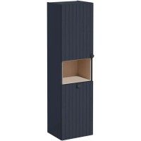 Пенал подвесной темно-синий матовый с бельевой корзиной L VitrA Root Groove 69098