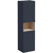 Пенал подвесной темно-синий матовый с бельевой корзиной L VitrA Root Groove 69098