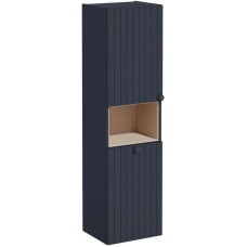 Пенал подвесной темно-синий матовый с бельевой корзиной L VitrA Root Groove 69098