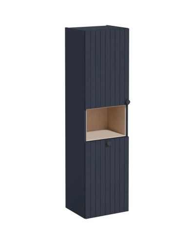 Пенал подвесной темно-синий матовый с бельевой корзиной L VitrA Root Groove 69098