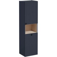 Пенал подвесной темно-синий матовый с бельевой корзиной R VitrA Root Groove 69105