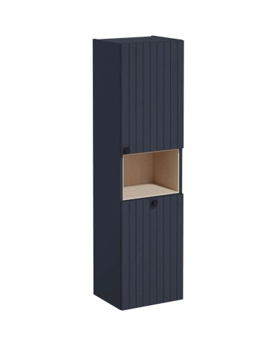 Пенал подвесной темно-синий матовый с бельевой корзиной R VitrA Root Groove 69105