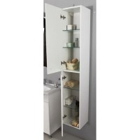 Пенал подвесной белый глянец L Акватон Домус 1A163003LL01L