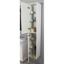 Пенал подвесной белый глянец L Акватон Домус 1A163003LL01L