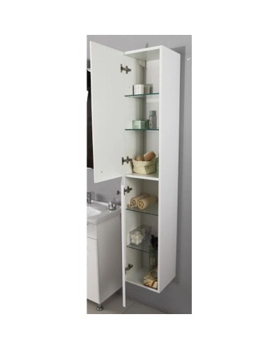 Пенал подвесной белый глянец L Акватон Домус 1A163003LL01L