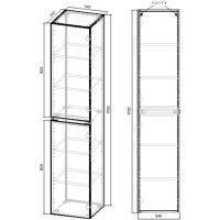 Пенал Vincea Fine VSC-2NF170GW подвесной L/R, белый глянец