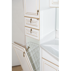 Париж - 35 Пенал левый белая патина с 2ящ. / Б/К