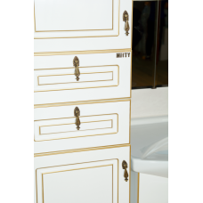 Париж - 35 Пенал левый белая патина с 2ящ. / Б/К