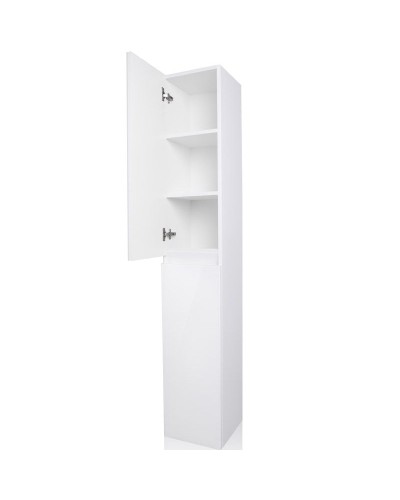 Шкаф пенал Style Line Даймонд 30 Люкс Plus подвесной Белый глянец