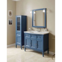 Пенал напольный синий матовый L Caprigo Jardin 10451L-B036