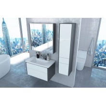 Шкаф пенал Roca Ronda 32 ZRU9302967 R подвесной Белый глянец Антрацит