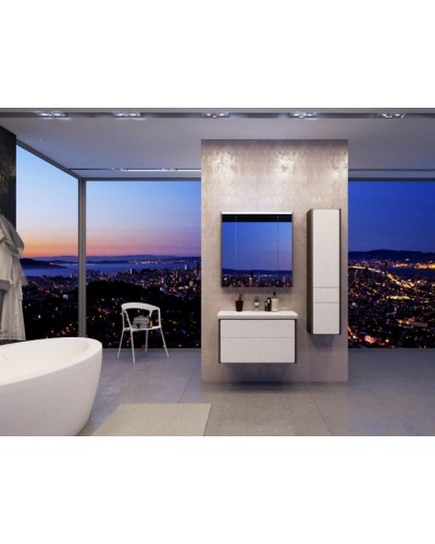 Шкаф пенал Roca Ronda 32 ZRU9302967 R подвесной Белый глянец Антрацит