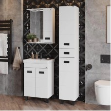 Пенал напольный белый глянец L/R Onika Балтика 403220