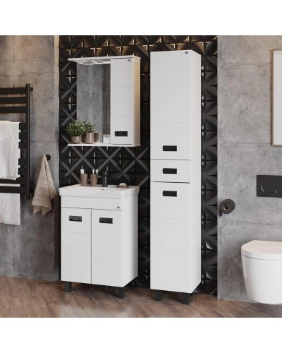 Пенал напольный белый глянец L/R Onika Балтика 403220