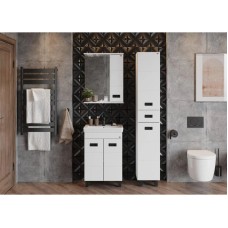 Пенал напольный белый глянец L/R Onika Балтика 403220