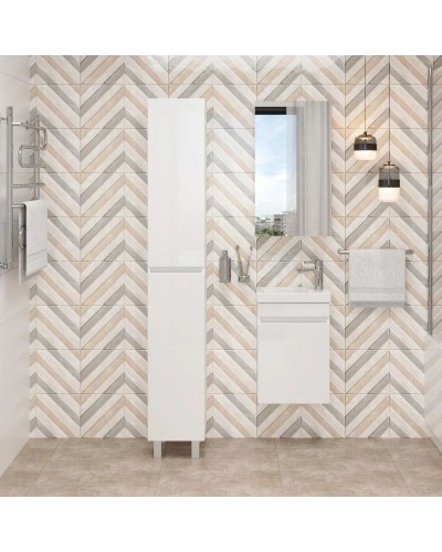 Пенал напольный белый глянец L/R Onika Милтон 403077