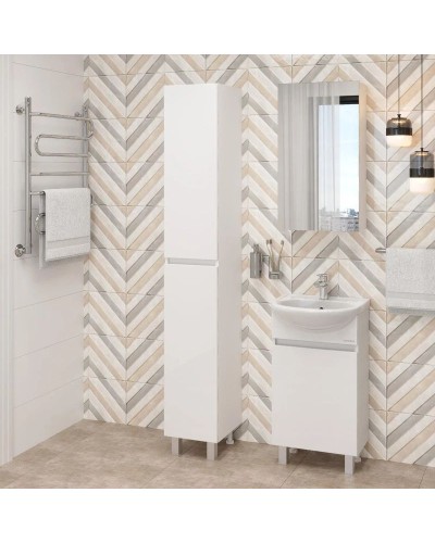 Пенал напольный белый глянец L/R Onika Милтон 403077