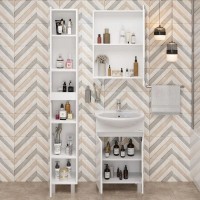 Пенал напольный белый глянец L/R Onika Милтон 403077