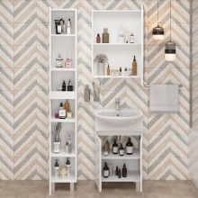 Пенал напольный белый глянец L/R Onika Милтон 403077