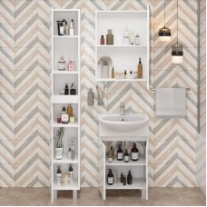 Пенал напольный белый глянец L/R Onika Милтон 403077