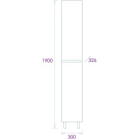 Пенал напольный белый глянец L/R Onika Милтон 403077