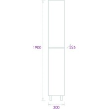 Пенал напольный белый глянец L/R Onika Милтон 403077