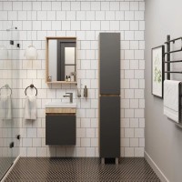 Пенал напольный дуб сонома/серый матовый L/R Onika Милтон 403078