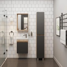 Пенал напольный дуб сонома/серый матовый L/R Onika Милтон 403078