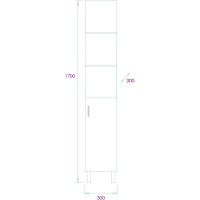 Пенал напольный дуб сонома/серый матовый R Onika Тимбер 403067