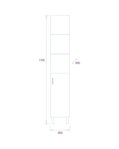 Пенал напольный дуб сонома/серый матовый R Onika Тимбер 403067