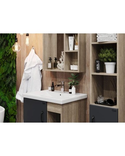 Пенал напольный дуб сонома/серый матовый R Onika Тимбер 403067