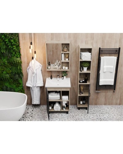 Пенал напольный дуб сонома/серый матовый R Onika Тимбер 403067