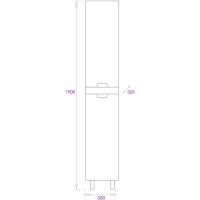 Пенал напольный белый глянец/кастелло L/R Onika Харпер 403567