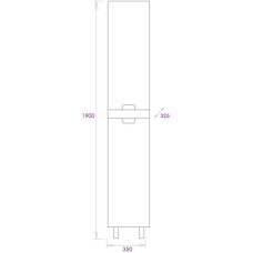 Пенал напольный белый глянец/кастелло L/R Onika Харпер 403567